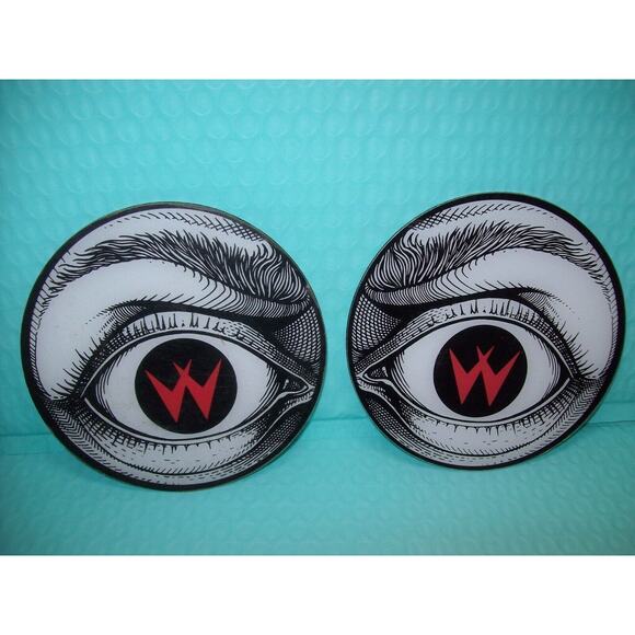 Cyclone Pinball Machine Plastic Promo Drink Coaster Set Of 2 Eyes - Picture 5 of 6